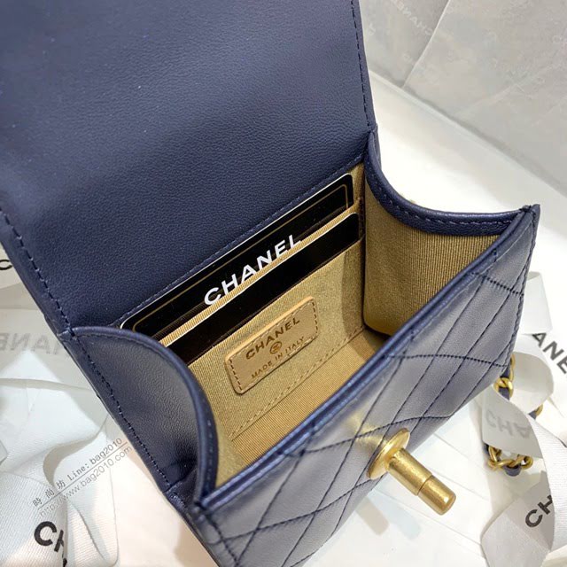 Chanel女包 香奈兒專櫃最新款珍珠小方塊包 Chane鏈子小包  djc3889
